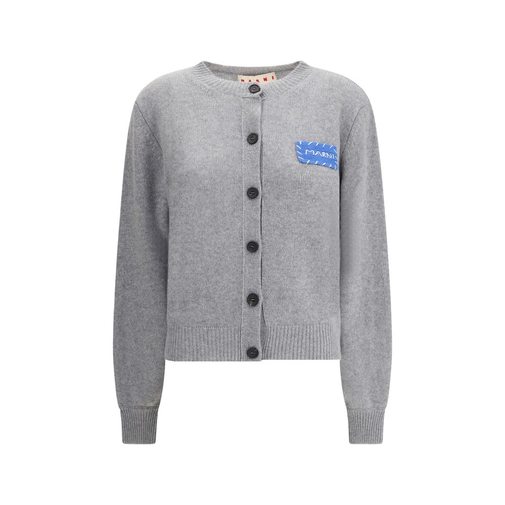 Marni Cashmere Cardigan With Patch Glam Steals