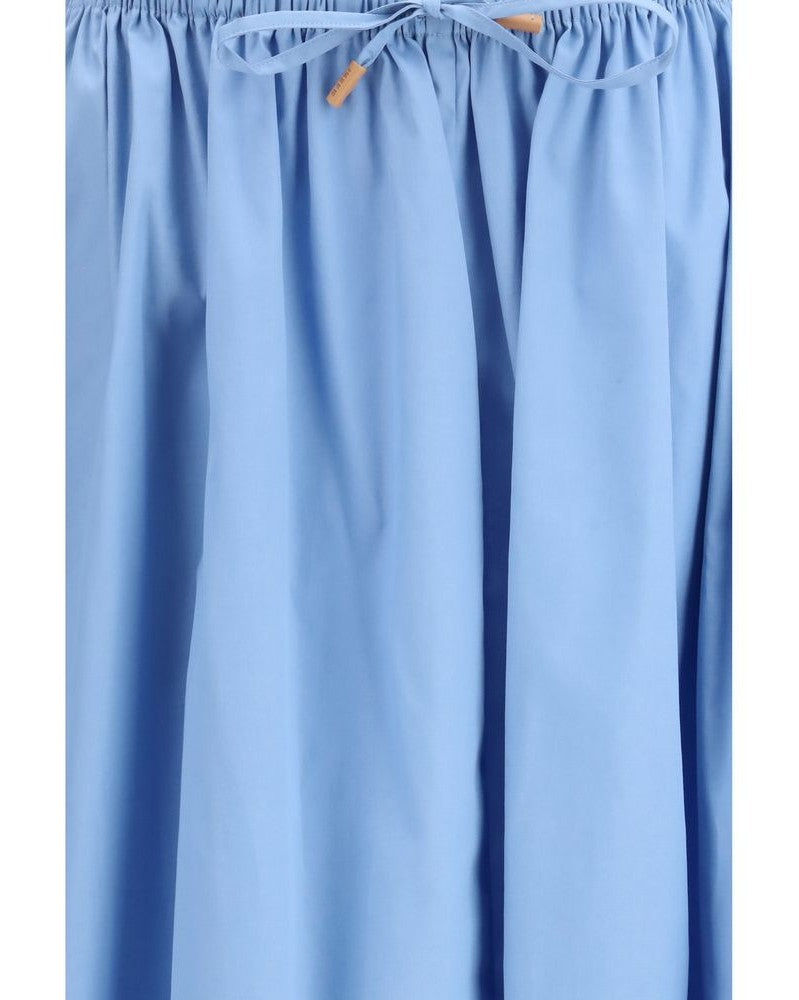 Marni Light Blue Cotton Midi Skirt Glam Steals