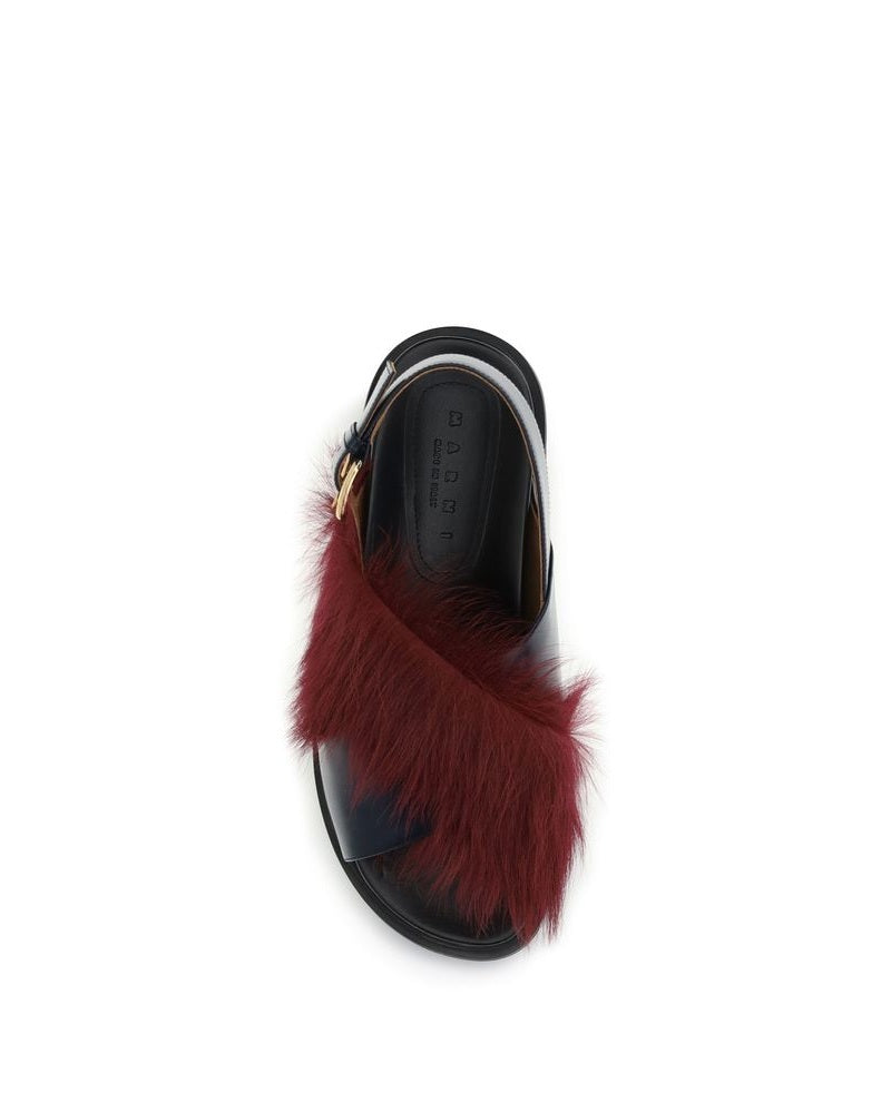 Marni Multicolor Calf Leather Bos Taurus Flat Sandals Glam Steals