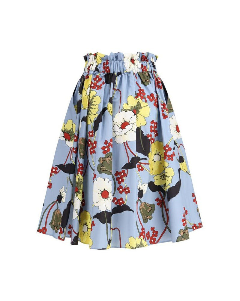 Marni Multicolor Cotton Midi Skirt Glam Steals