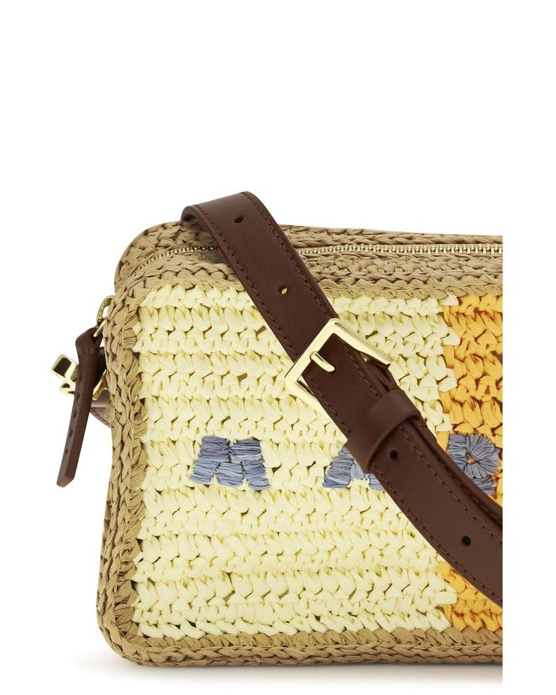 Marni Multicolor Raffia Shoulder Bag Glam Steals