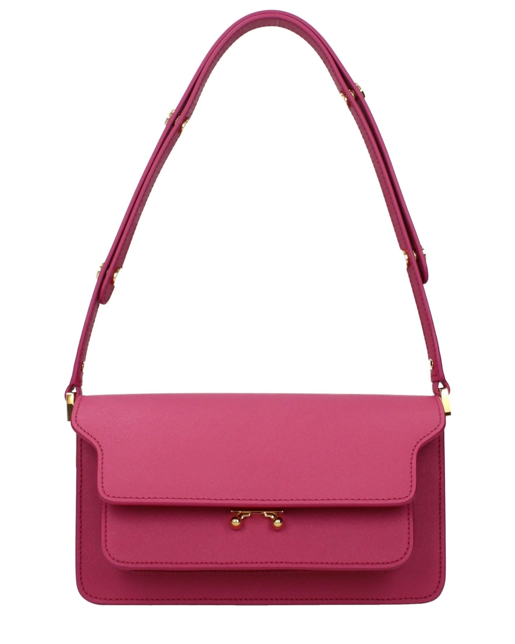 Marni Pink Leather Shoulder Bag Glam Steals
