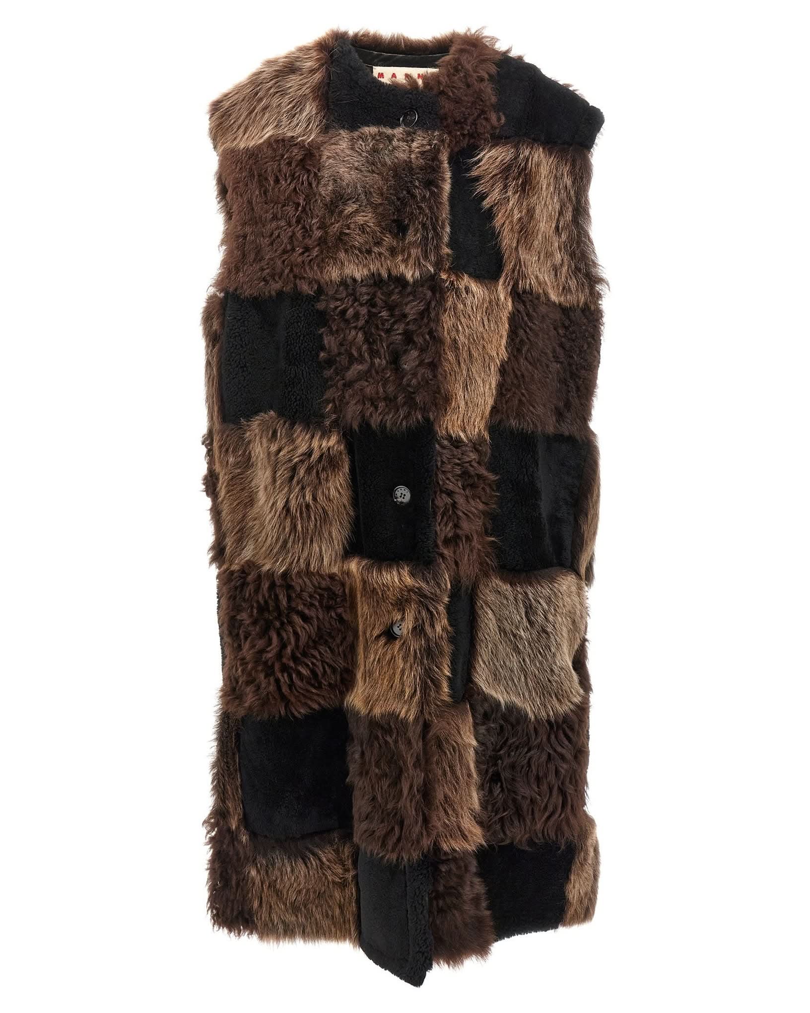 Marni Shearling Long Vest Glam Steals
