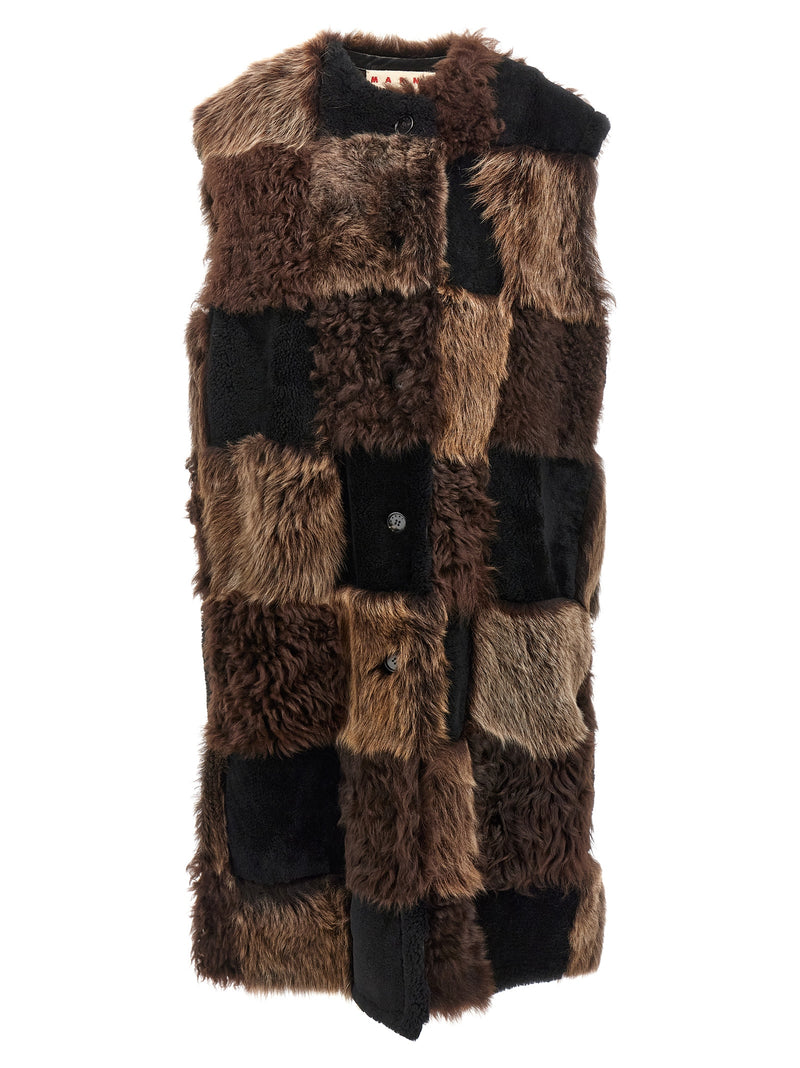 Marni Shearling Long Vest Glam Steals