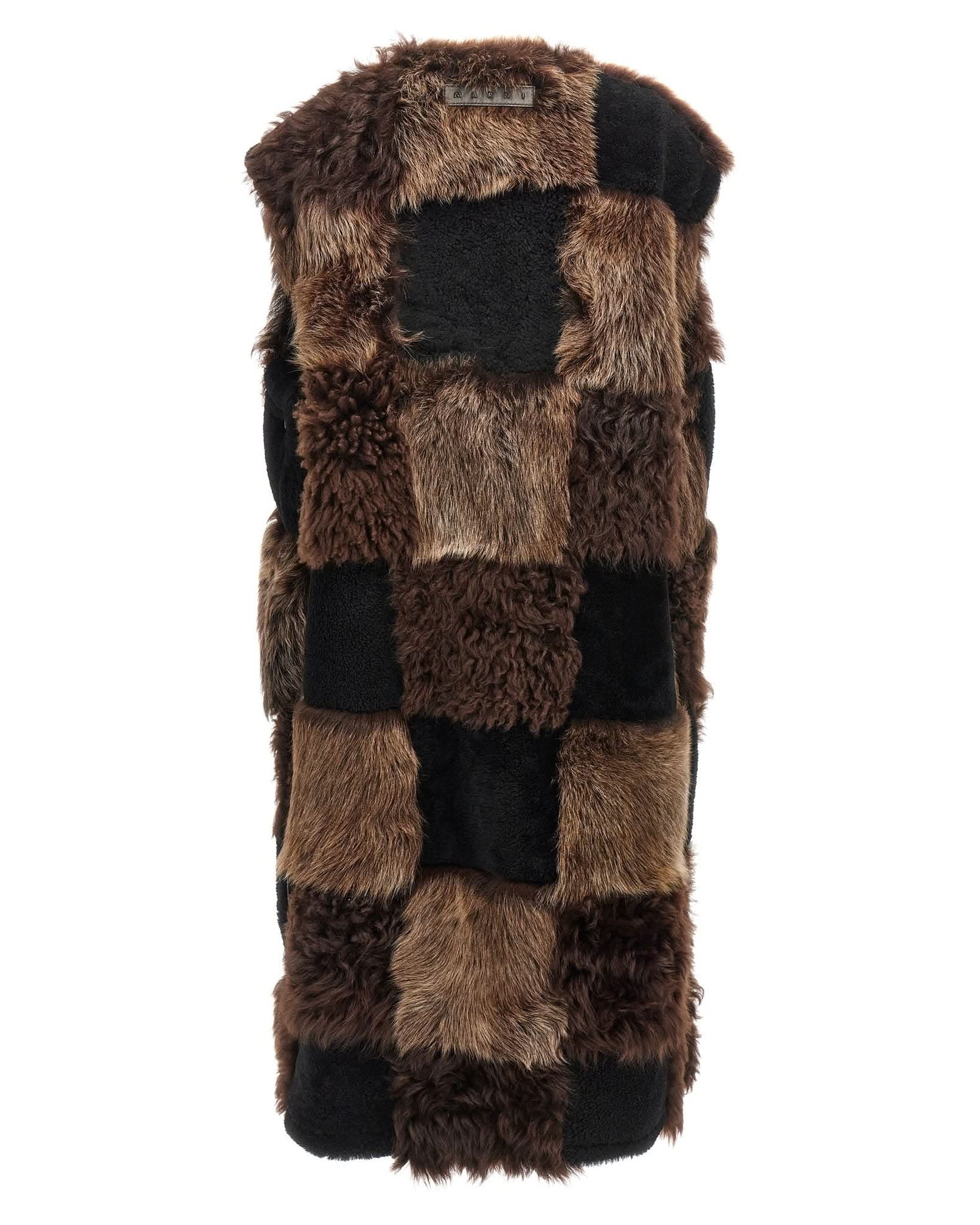 Marni Shearling Long Vest Glam Steals