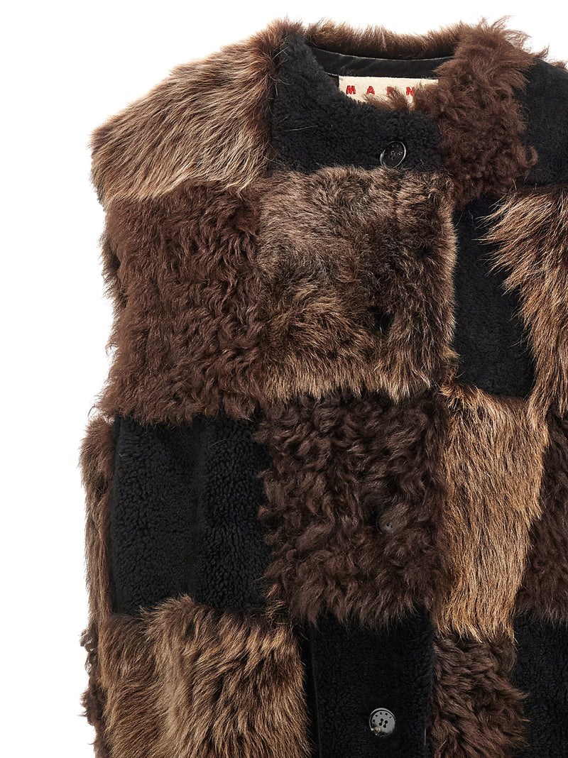 Marni Shearling Long Vest Glam Steals