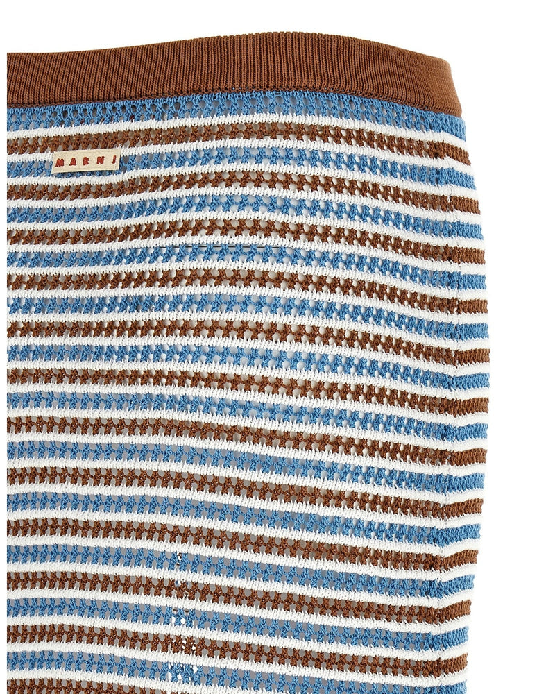 Marni Striped Crochet Skirt Glam Steals