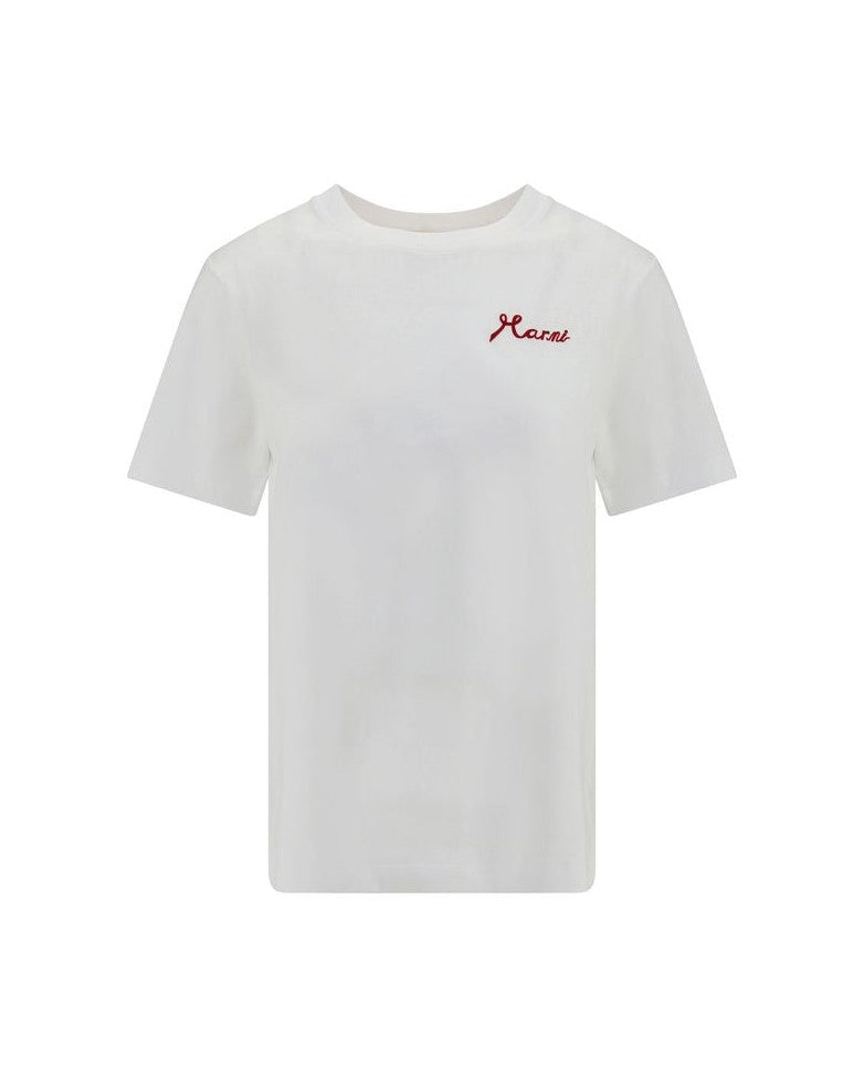 Marni White Cotton T-shirt Glam Steals
