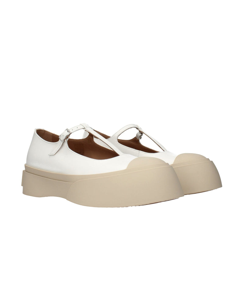 Marni White Leather Slip On Loafers Glam Steals