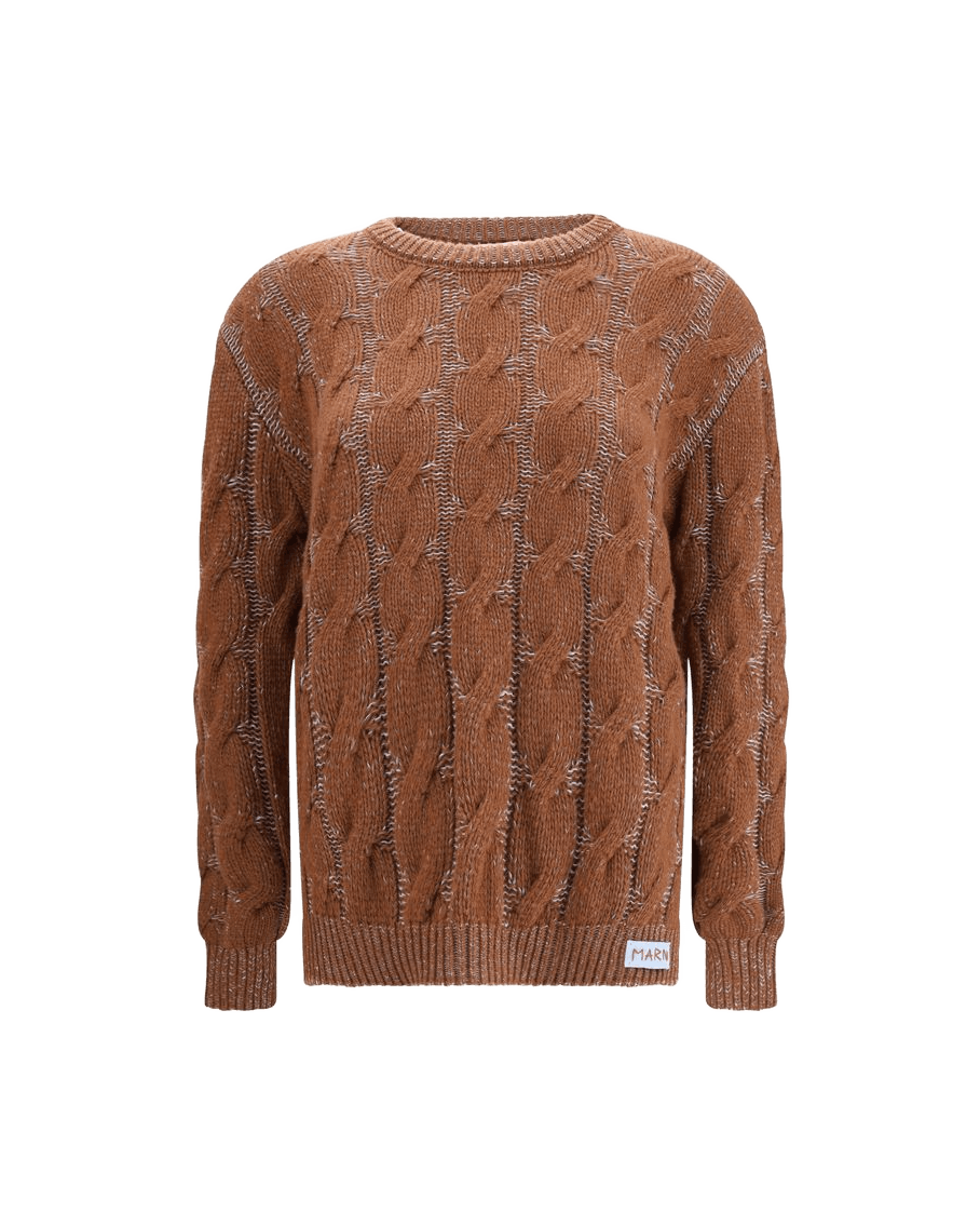 Marnie Marni Brown Wool Fleece Sweatshirt
