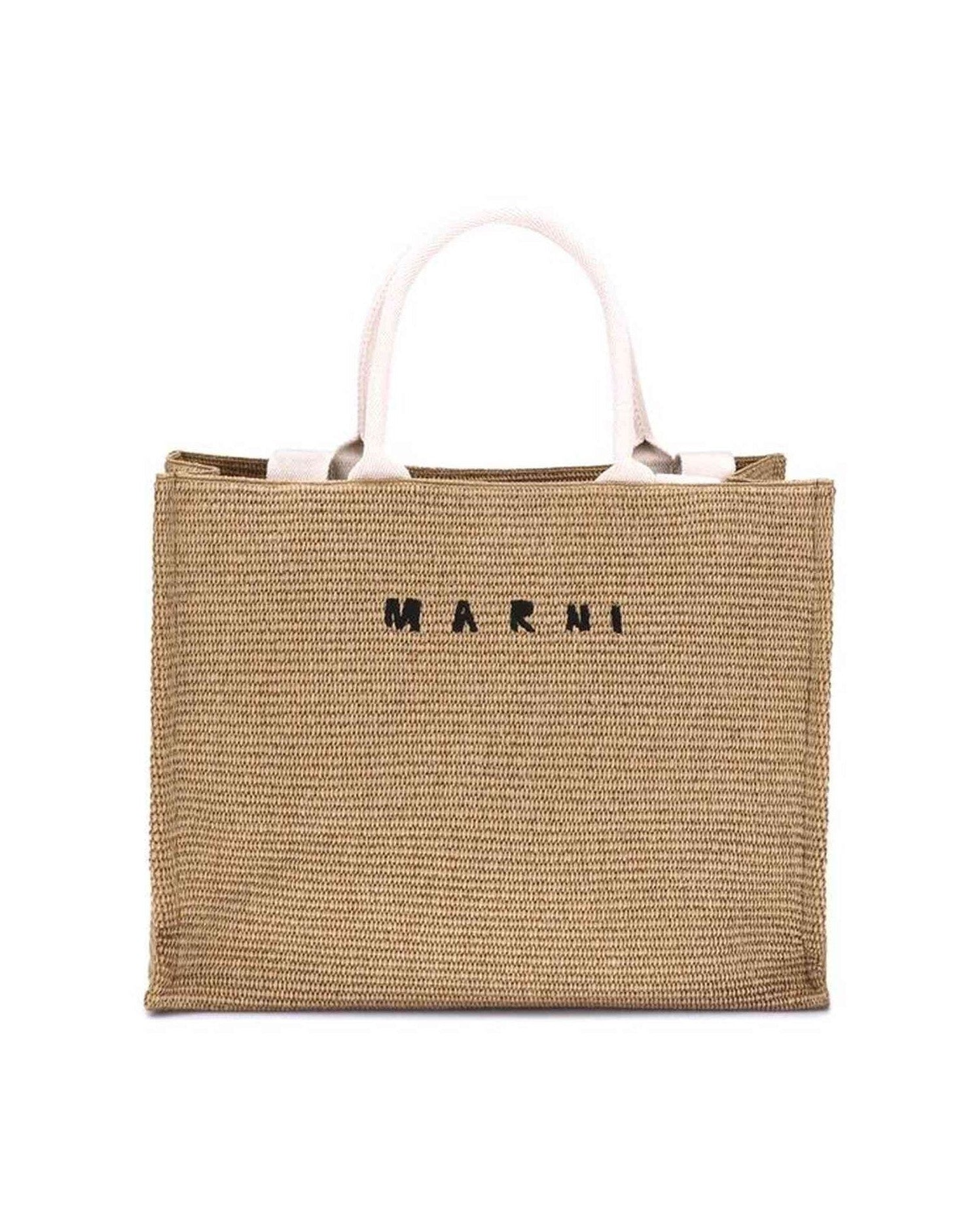 Marnie Marni Raffia Effect Tote Bag Glam Steals