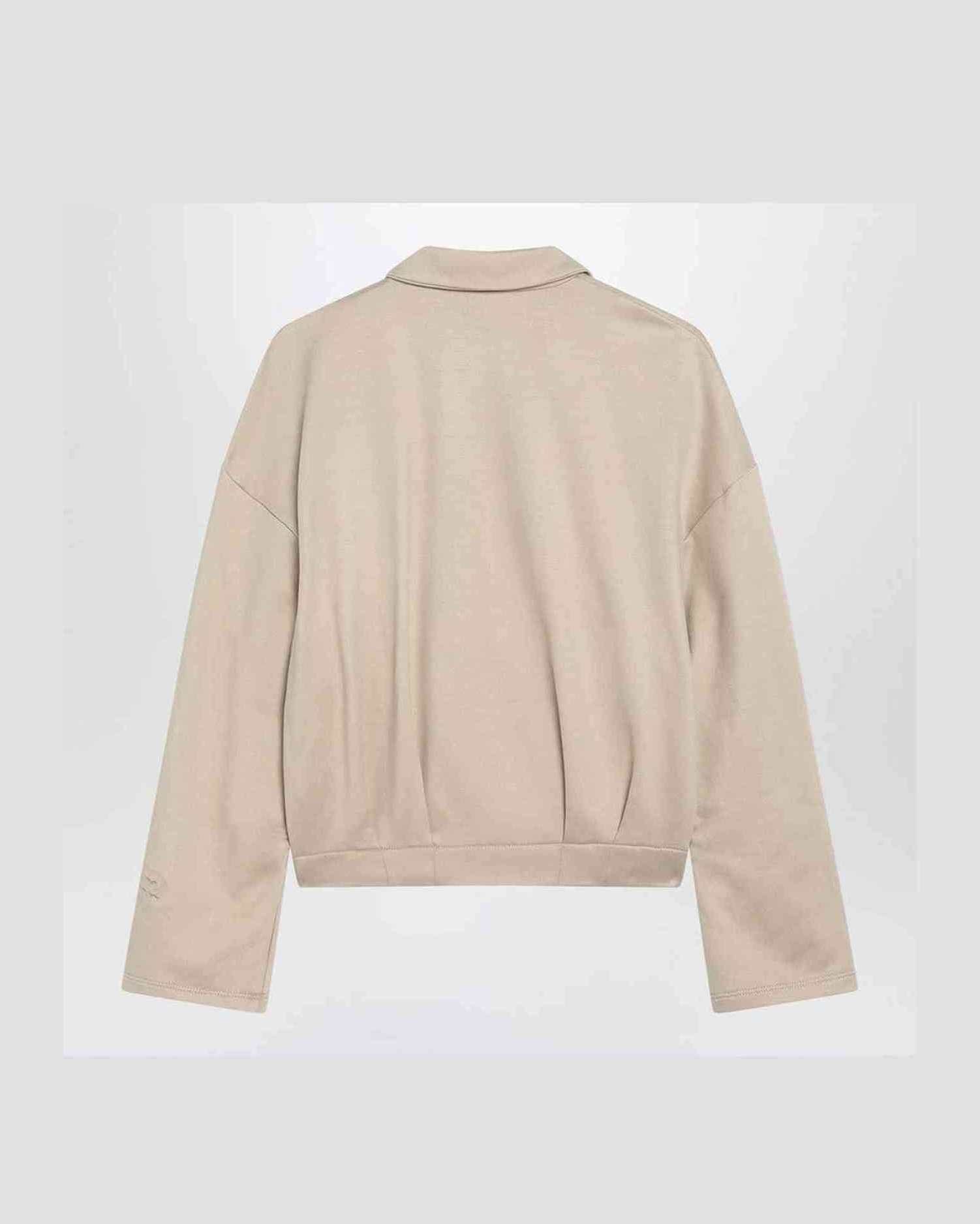 Max Mara Beige Silk Cropped Sweat-shirt in Blend Glam Steals