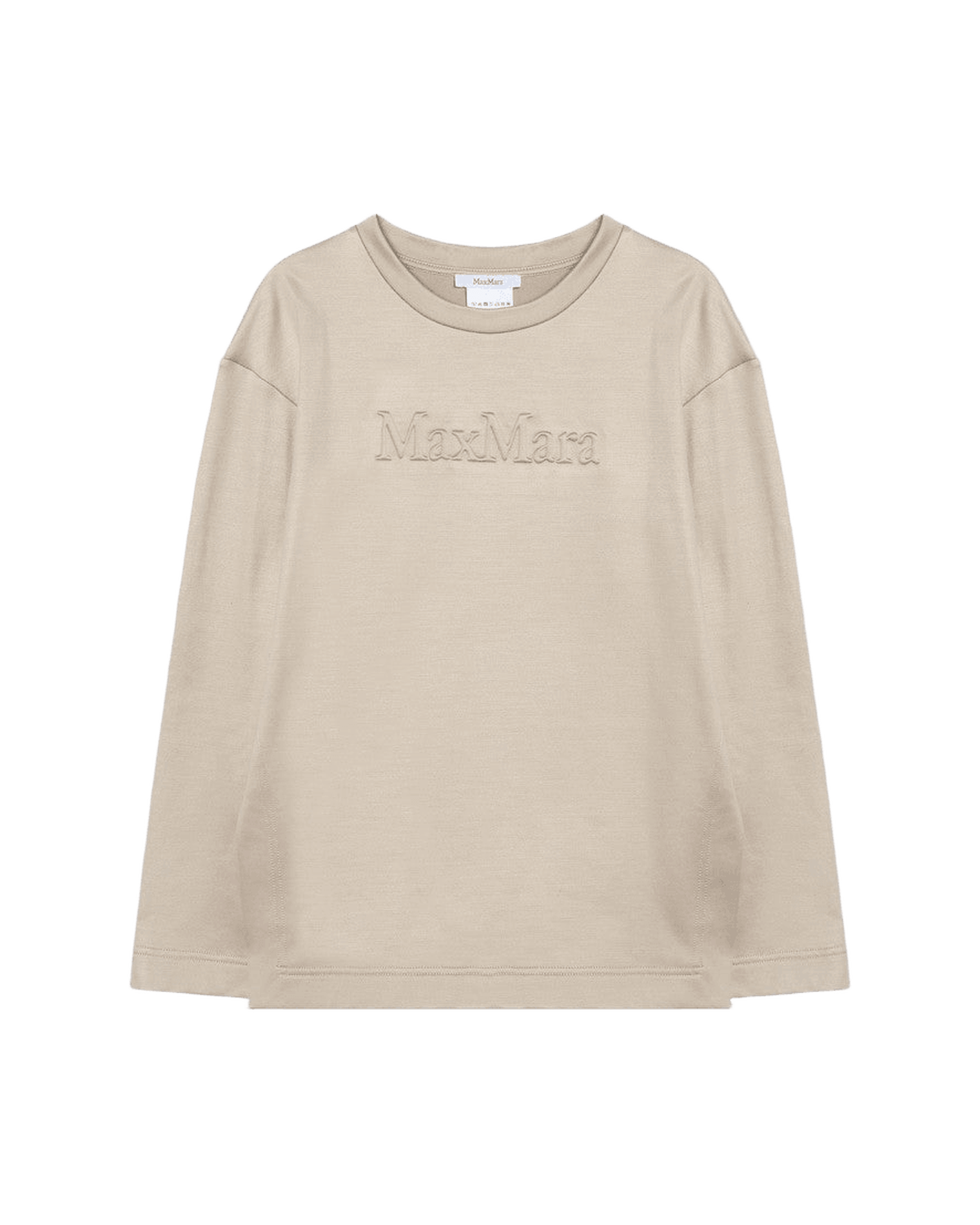 Max Mara Beige Silk Sweat-Shirt In Blend Glam Steals