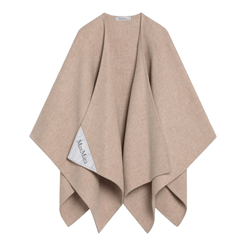 Max Mara Beige Wool Alpaca and Cape Glam Steals
