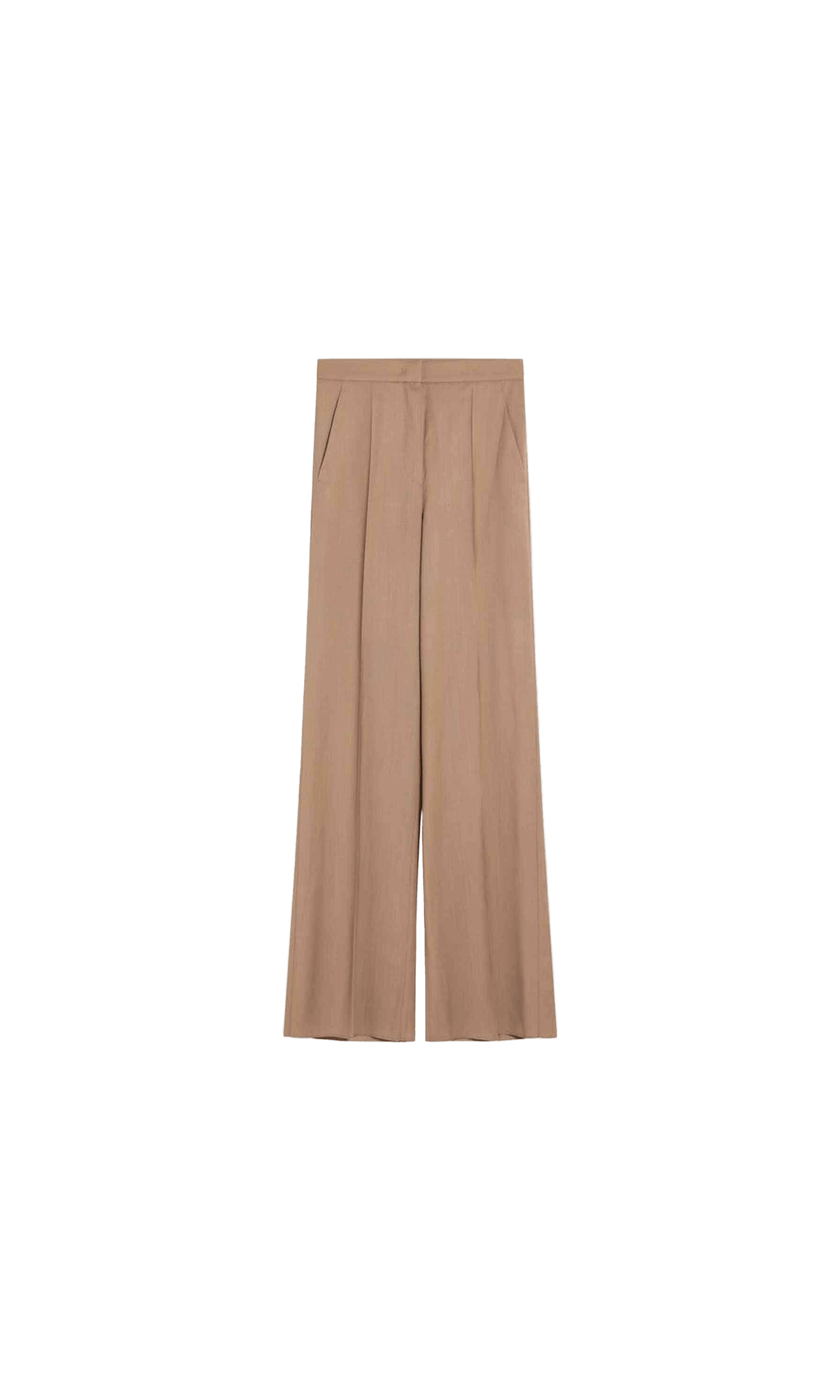 Max Mara Beige Wool Wide Trouser Glam Steals