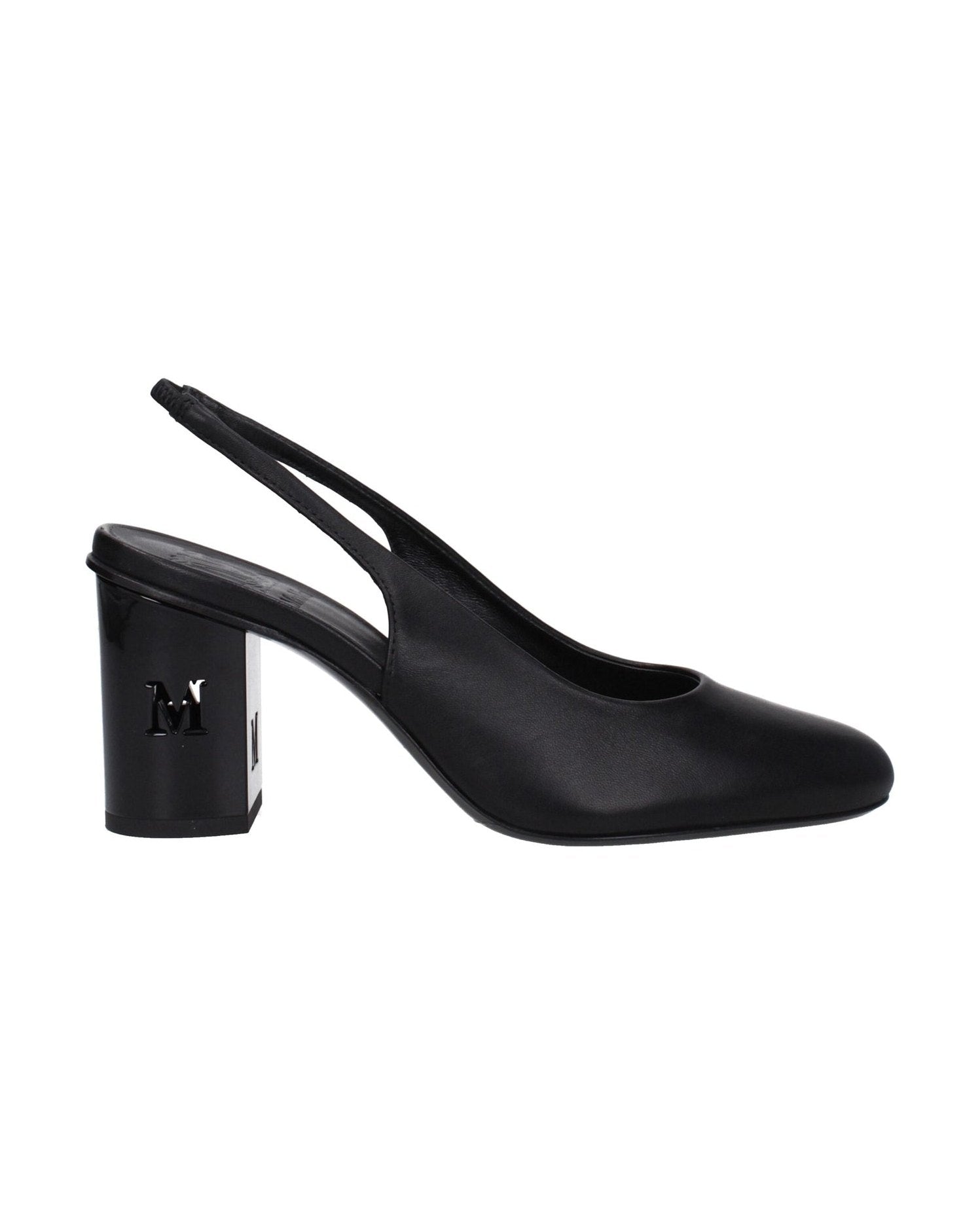 Max Mara Black Leather High Heel Pumps Glam Steals