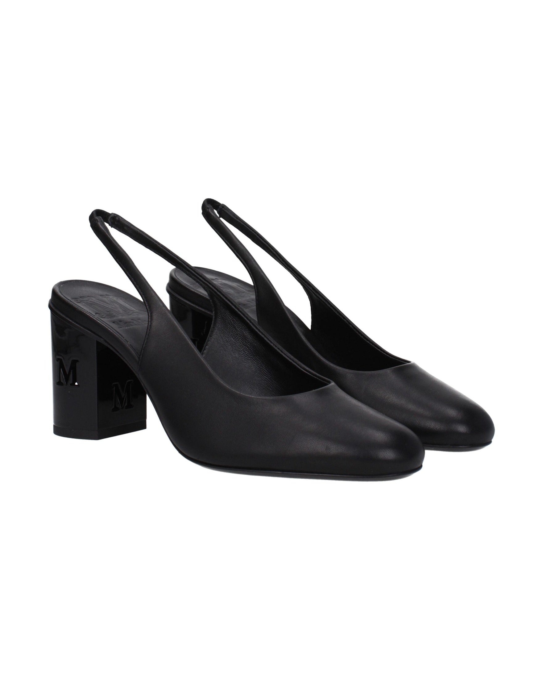Max Mara Black Leather High Heel Pumps Glam Steals