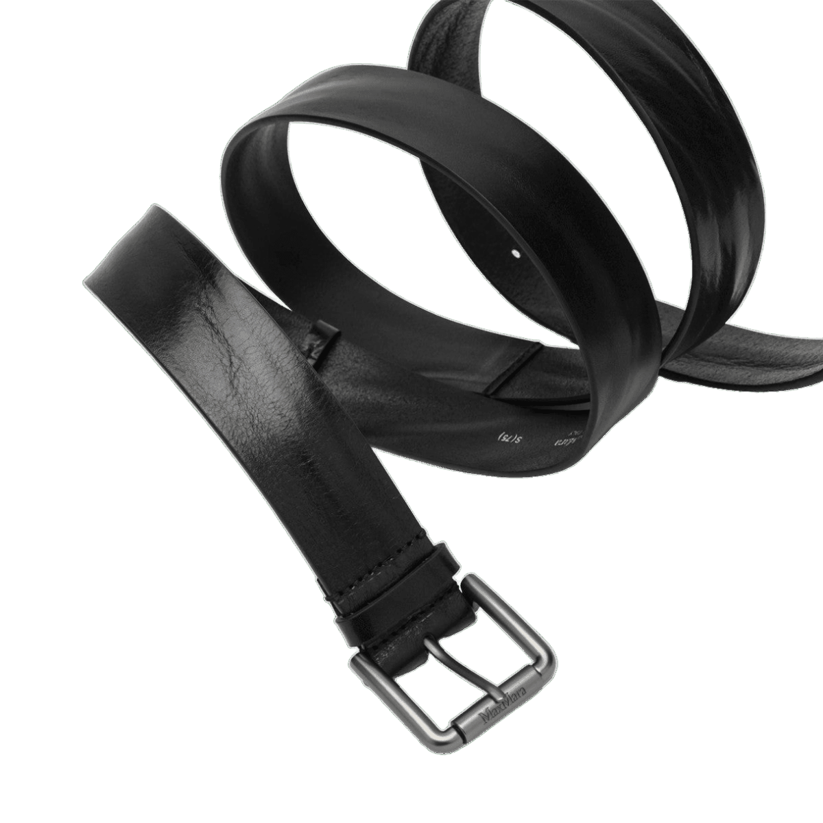 Max Mara Black Leather Long Belt Glam Steals