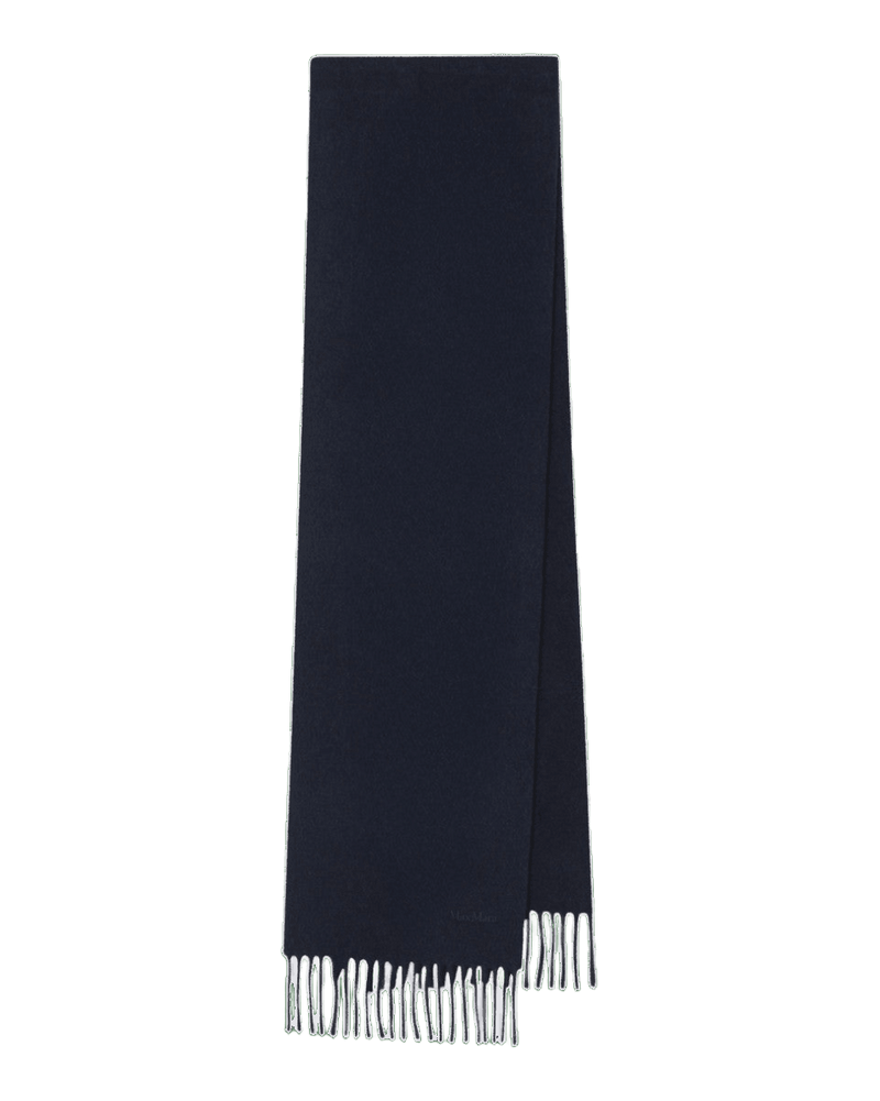 Max Mara Blue Wool Scarf Glam Steals