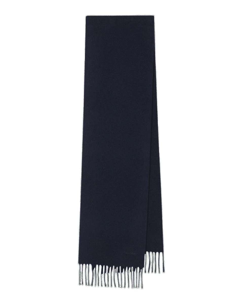 Max Mara Blue Wool Scarf Glam Steals