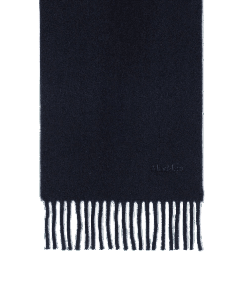 Max Mara Blue Wool Scarf Glam Steals