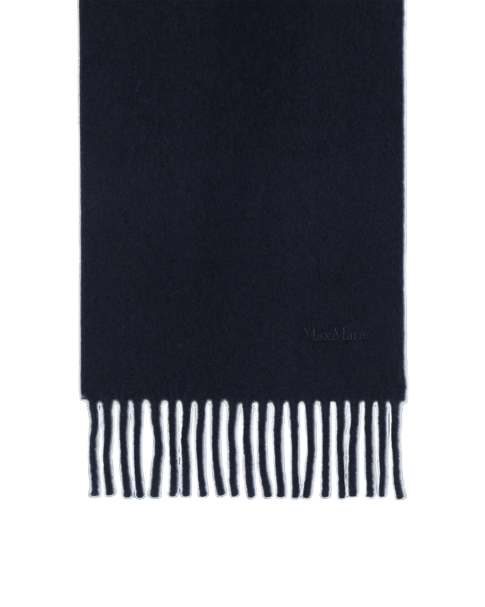 Max Mara Blue Wool Scarf Glam Steals