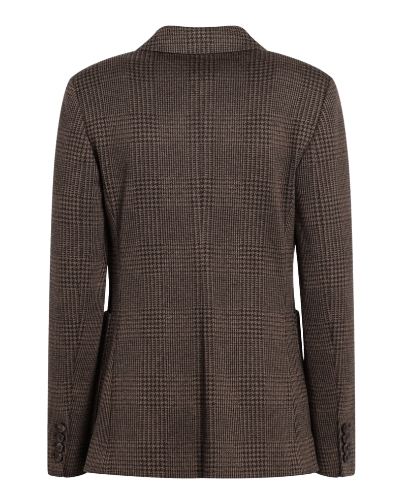 Max Mara Brown Prince Of Wales Double Breasted Jacket Glam Steals