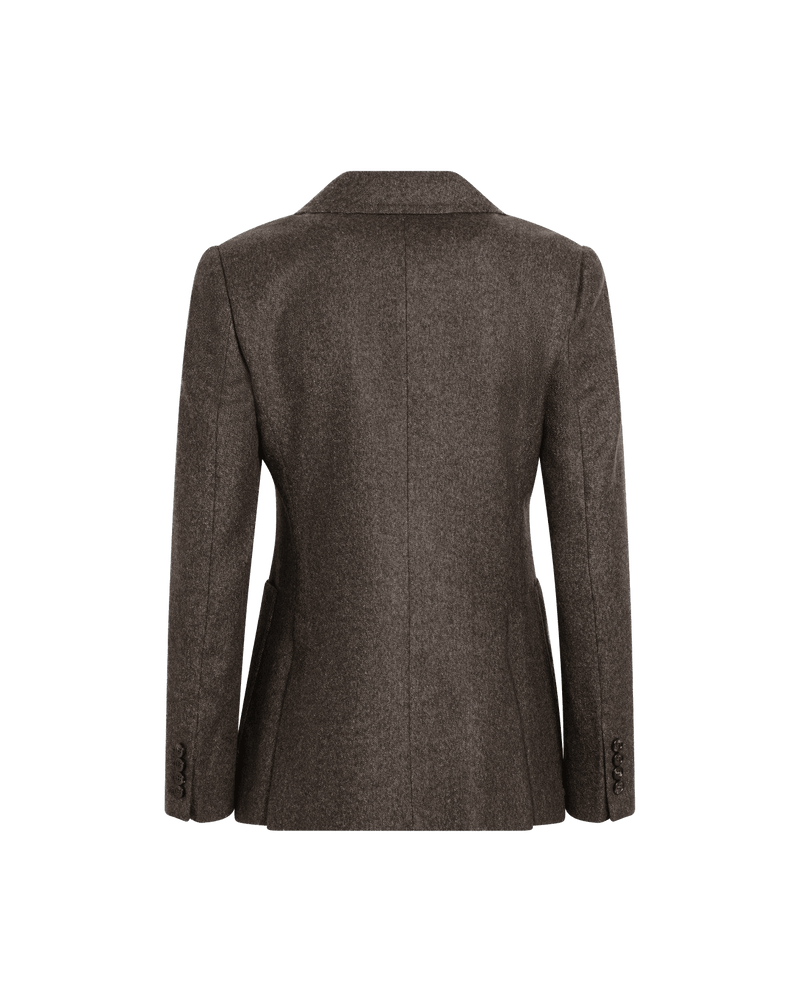 Max Mara Brown Wool Single Breasted Jacket in Tweed Glam Steals