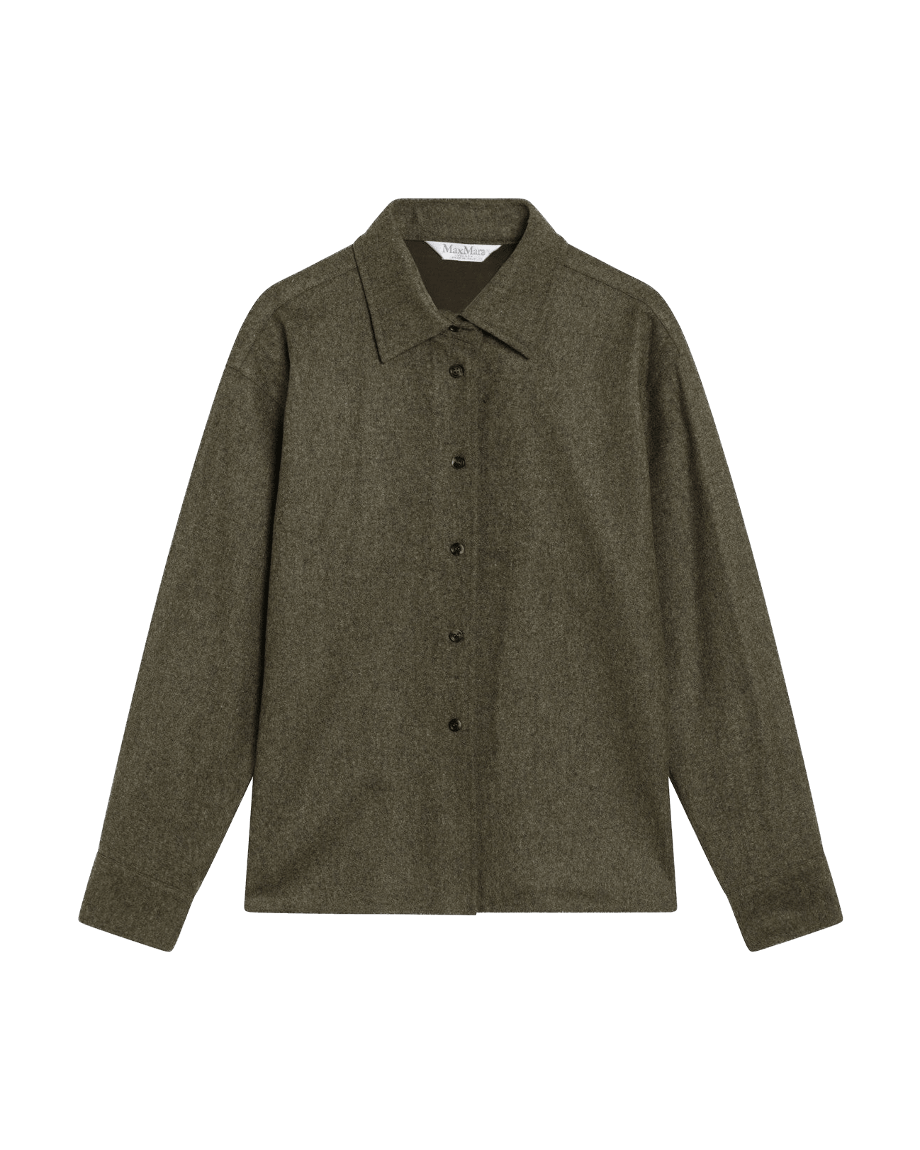 Max Mara Green Wool Moss Shirt in Felt Glam Steals