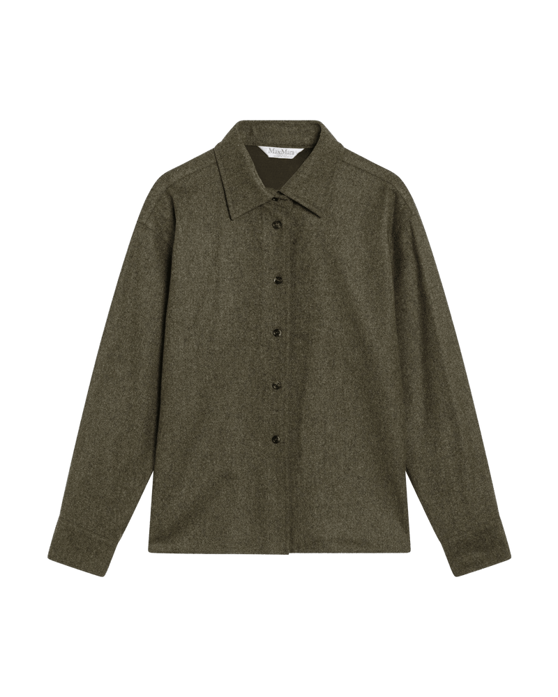 Max Mara Green Wool Moss Shirt in Felt Glam Steals