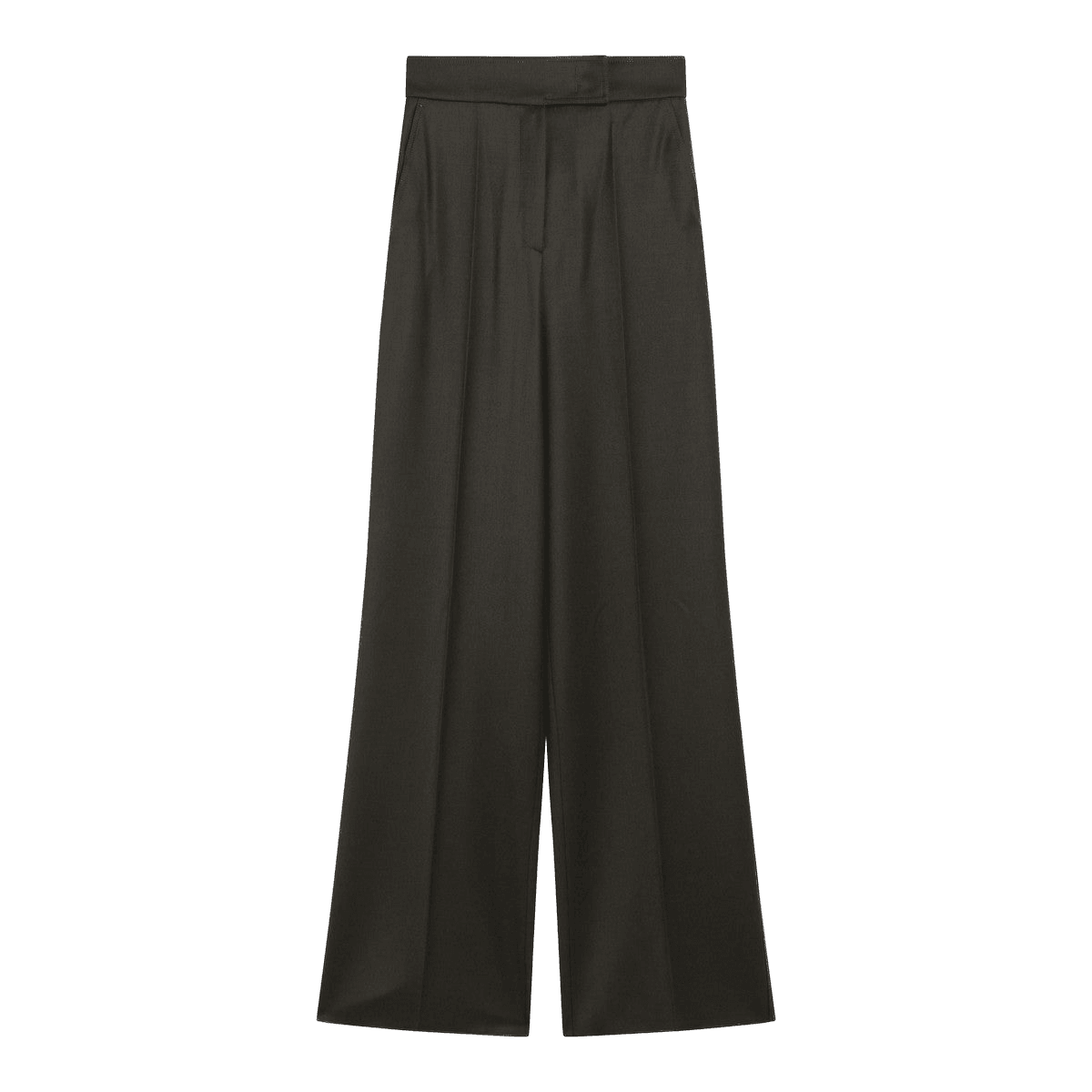 Max Mara Green Wool Moss Wide Leg Trouser Glam Steals