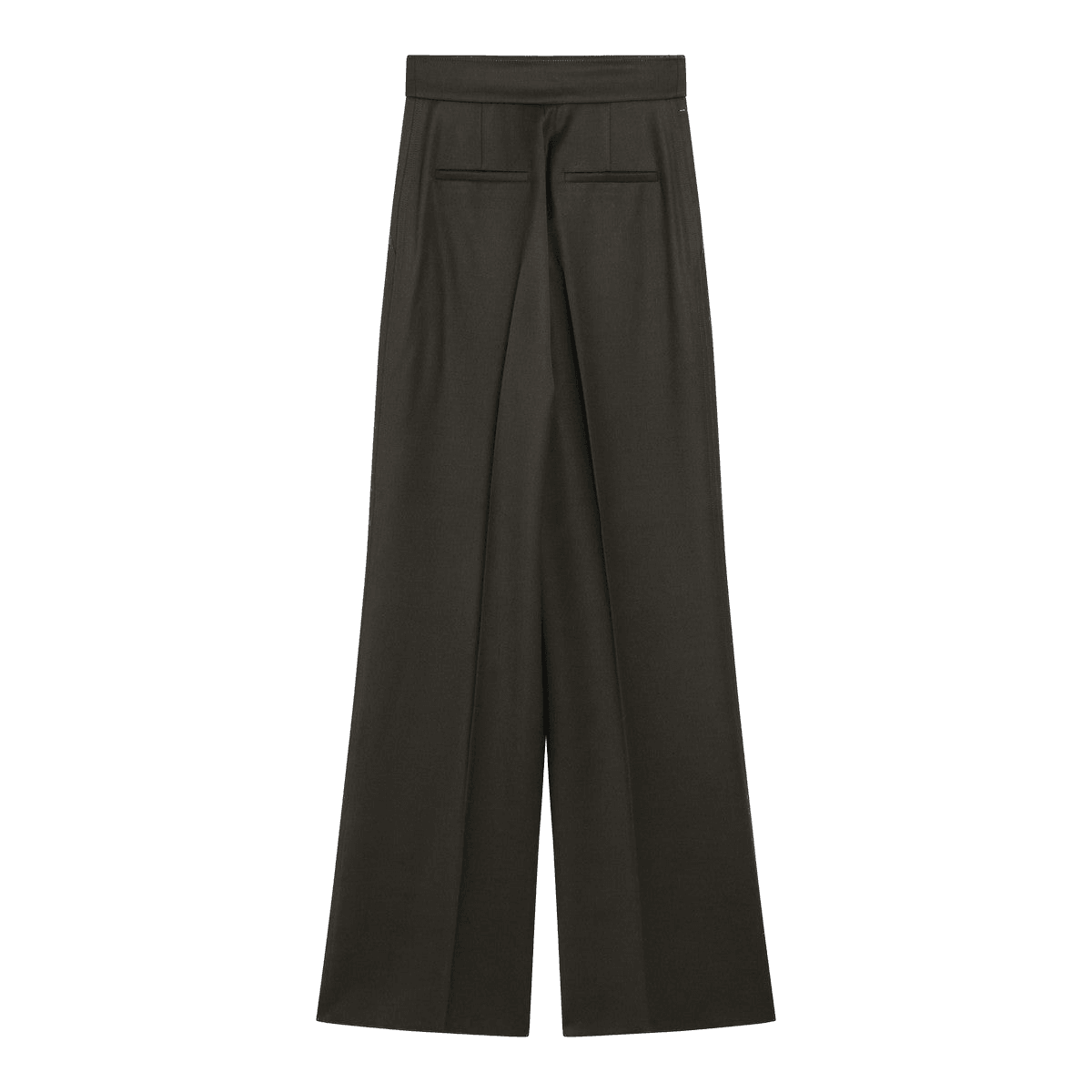 Max Mara Green Wool Moss Wide Leg Trouser Glam Steals