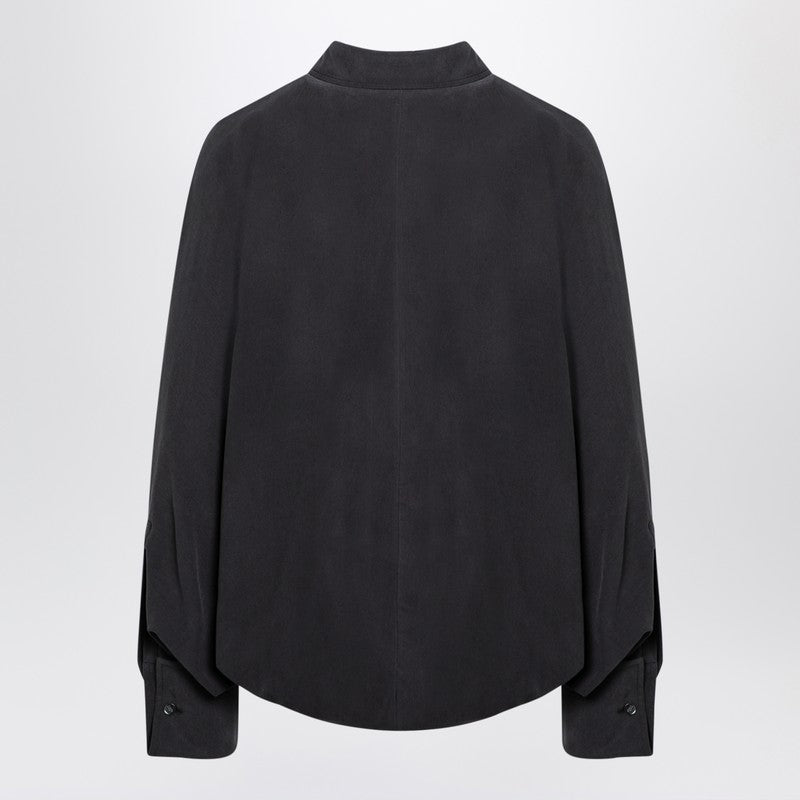 Max Mara Grey Silk Anthracite Body Shirt Glam Steals