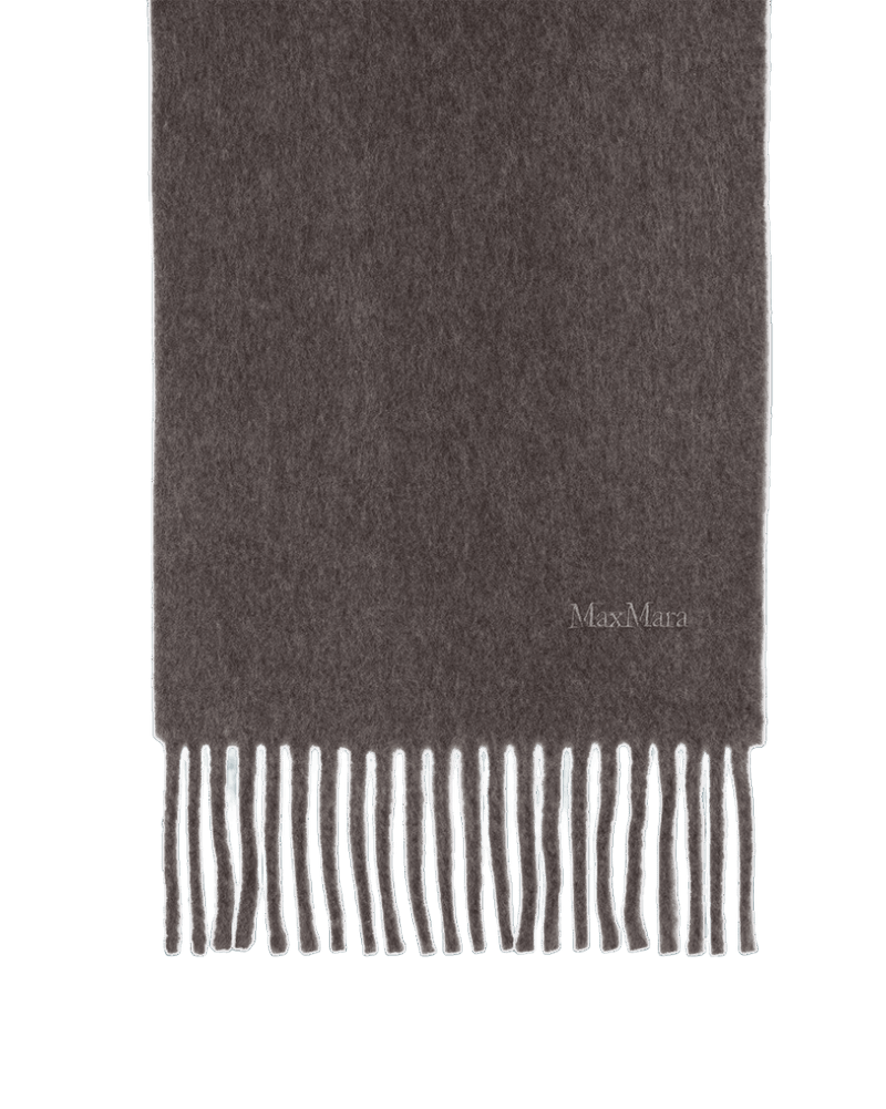 Max Mara Grey Wool Scarf Glam Steals