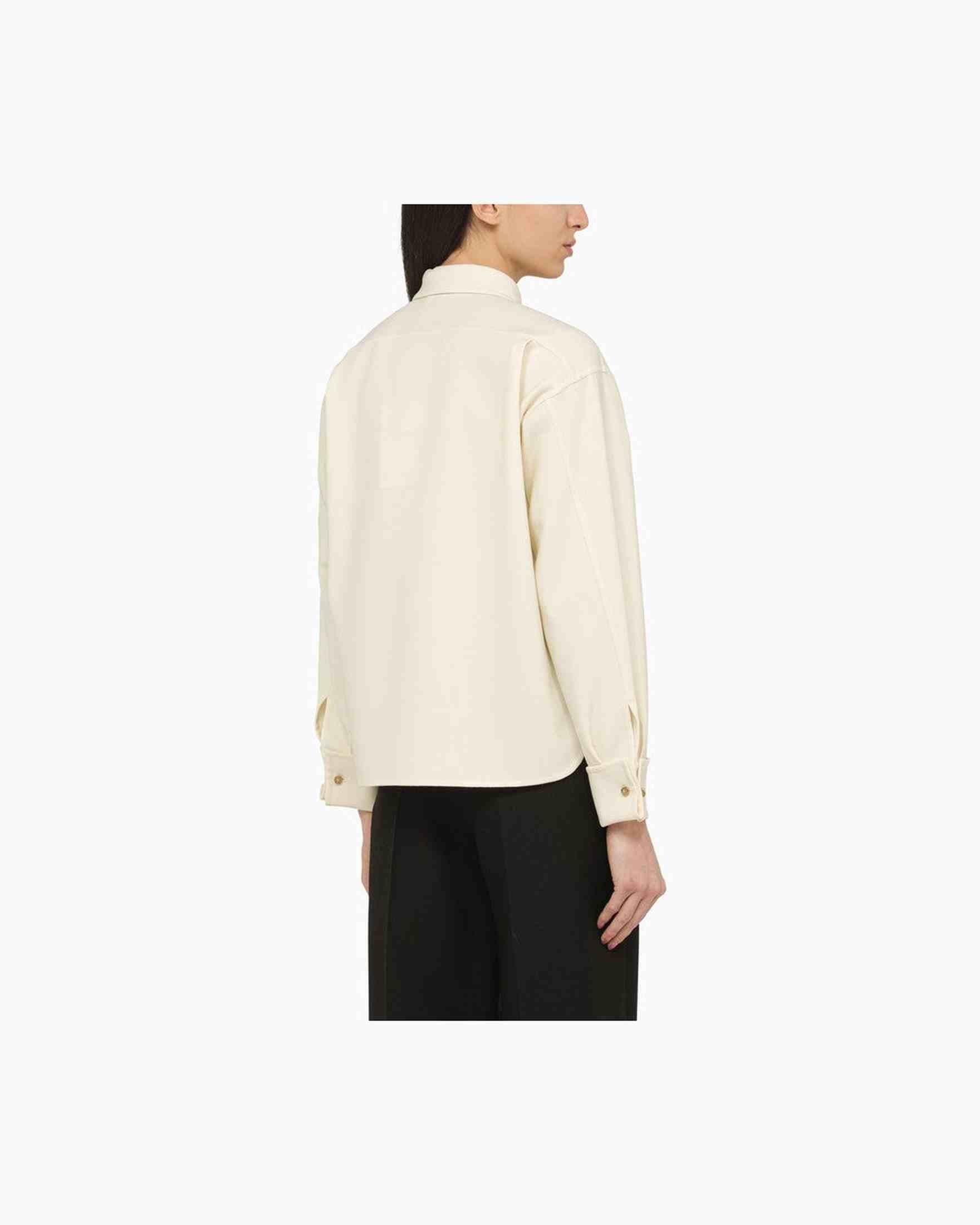 Max Mara Ivory Wool Blend Shirt Glam Steals