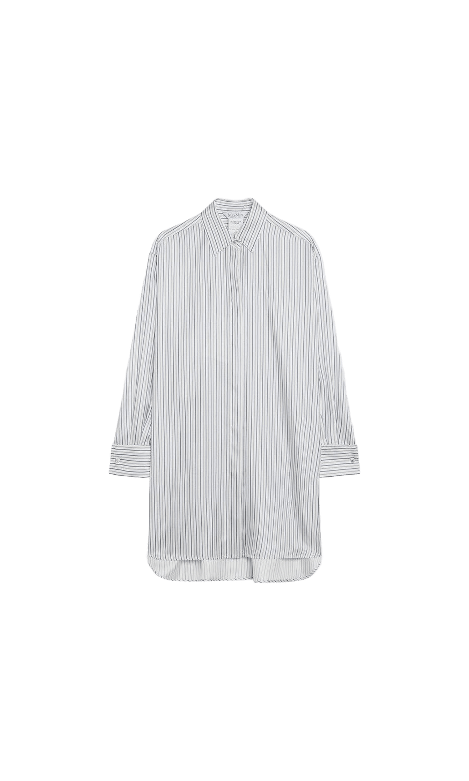 Max Mara Silk Oversized Striped Shirt Glam Steals