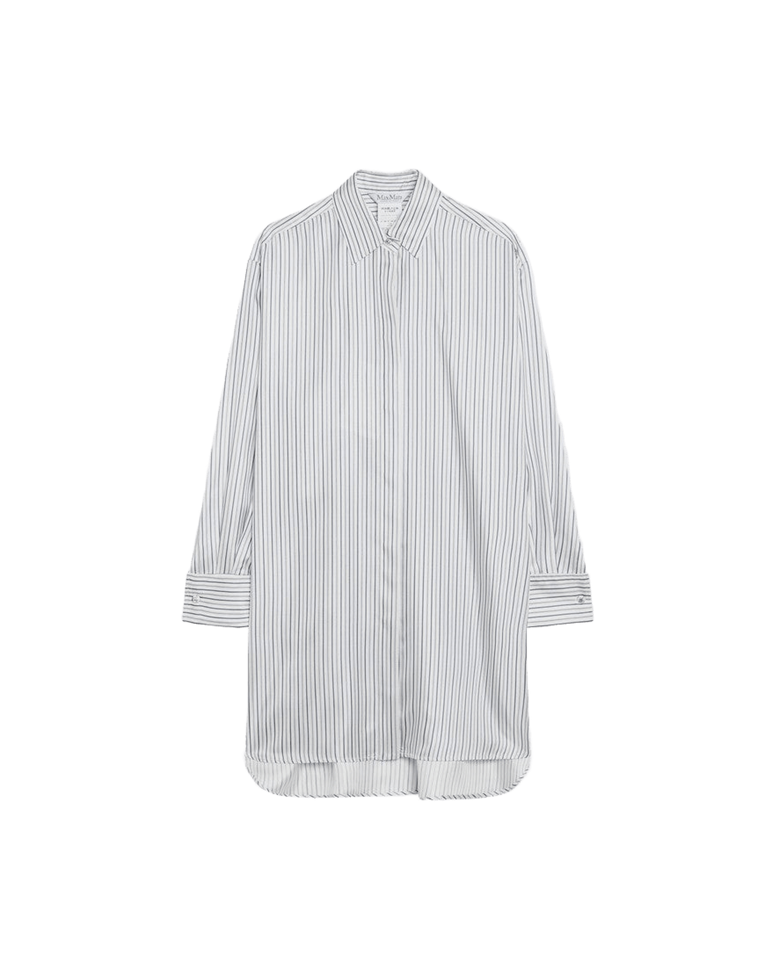 Max Mara Silk Oversized Striped Shirt Glam Steals