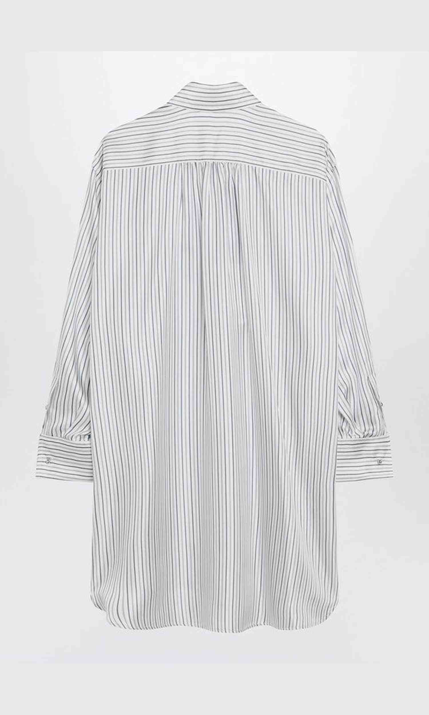 Max Mara Silk Oversized Striped Shirt Glam Steals