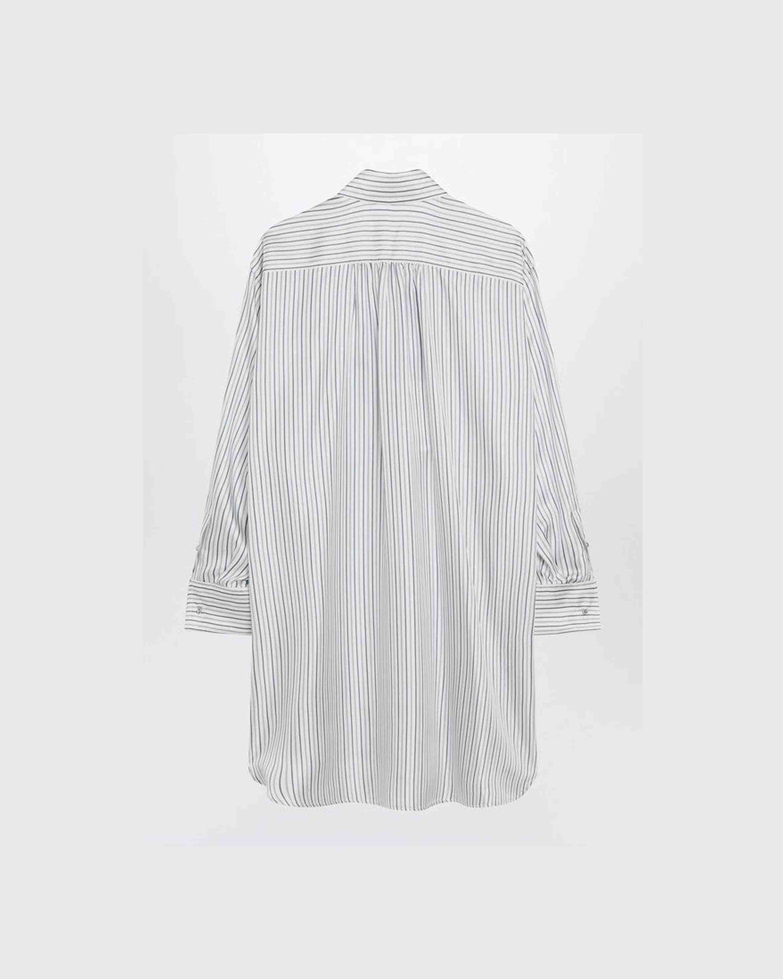 Max Mara Silk Oversized Striped Shirt Glam Steals
