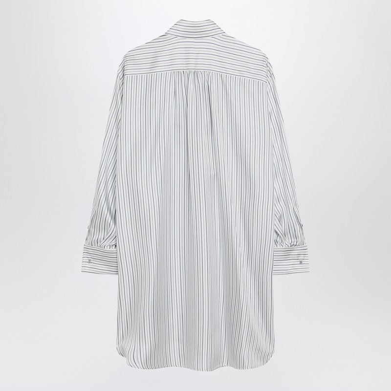 Max Mara Silk Oversized Striped Shirt Glam Steals