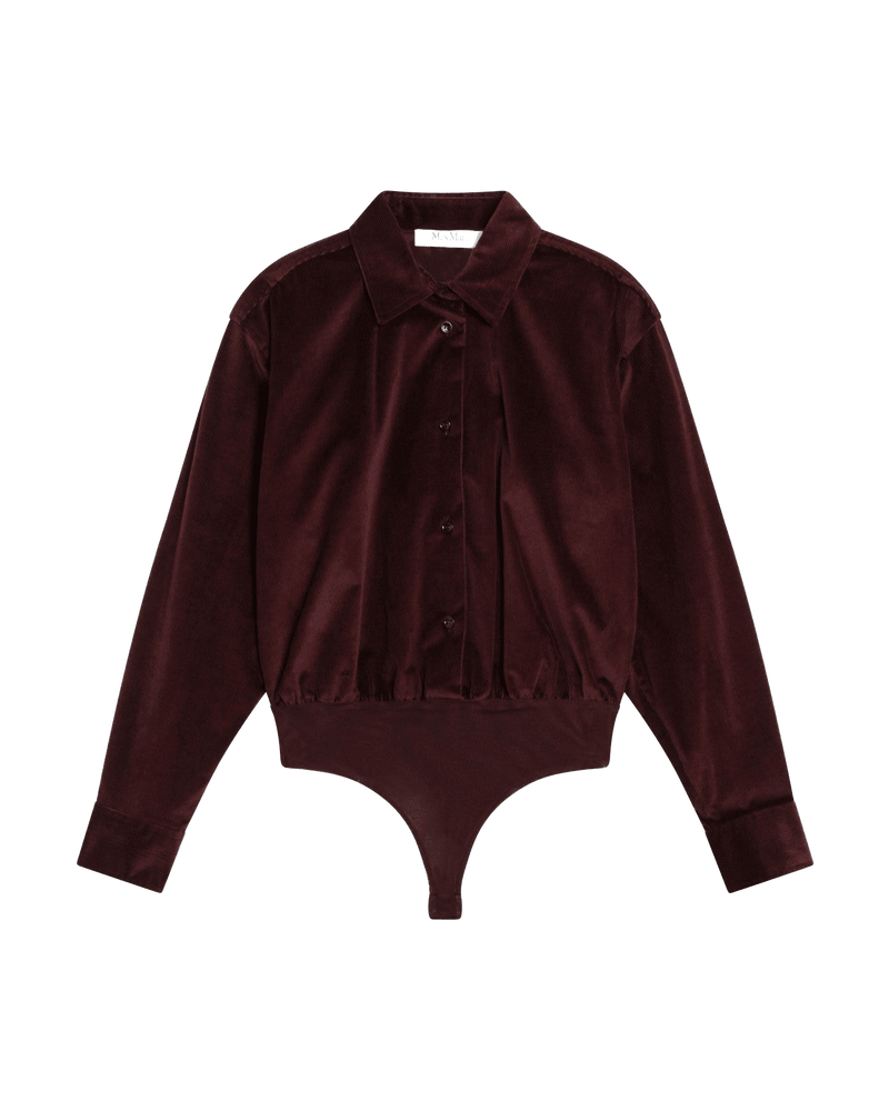 Max Mara Velvet Cherry Colored Shirt Body Glam Steals