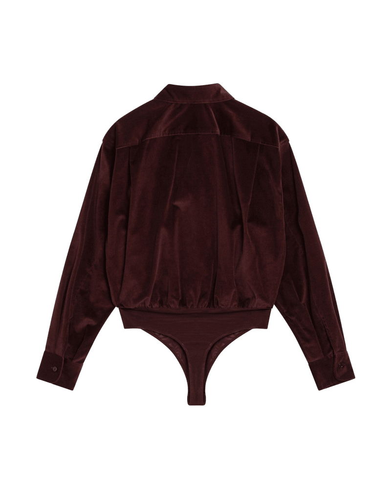 Max Mara Velvet Cherry Colored Shirt Body Glam Steals