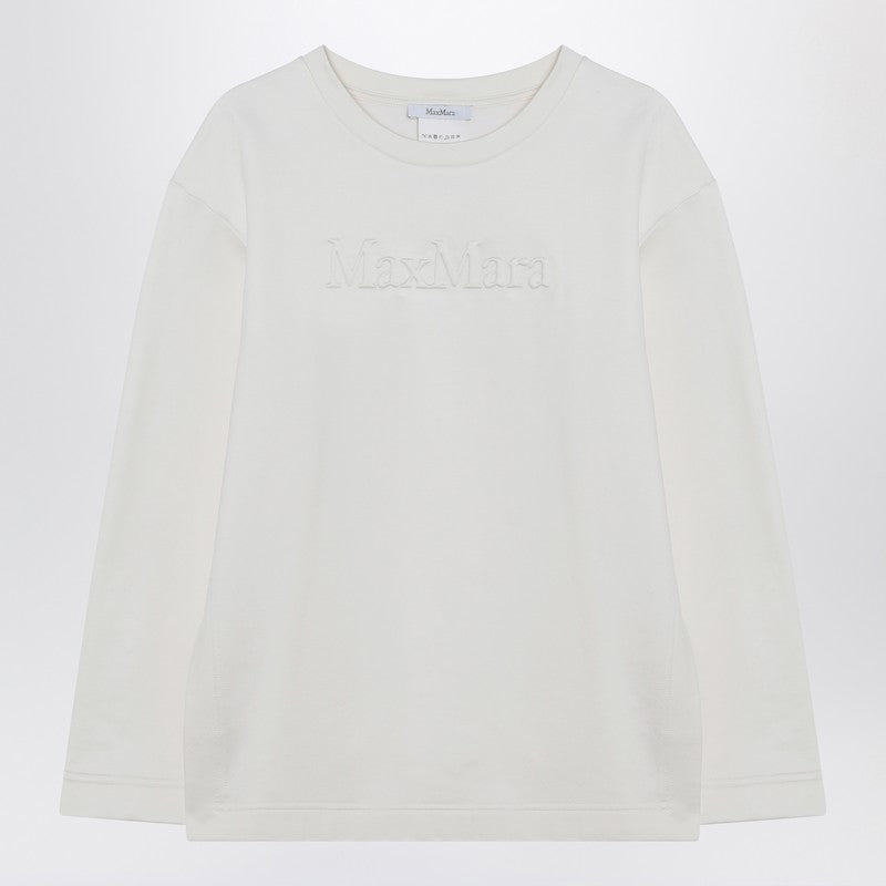 Max Mara White Silk Sweat-shirt in Blend Glam Steals