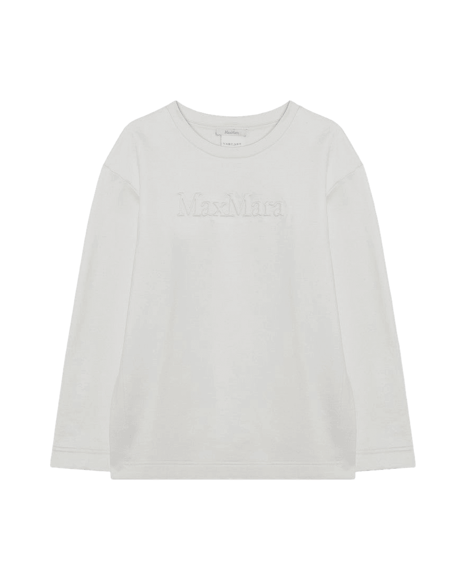 Max Mara White Silk Sweat-Shirt In Blend Glam Steals