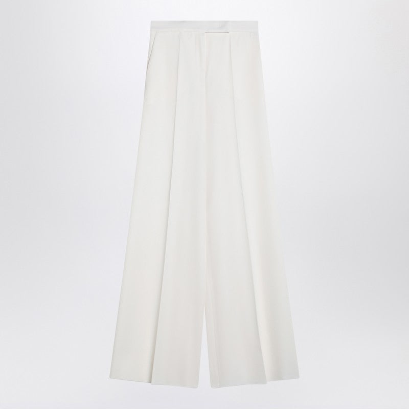 Max Mara White wool gabardine trousers Glam Steals