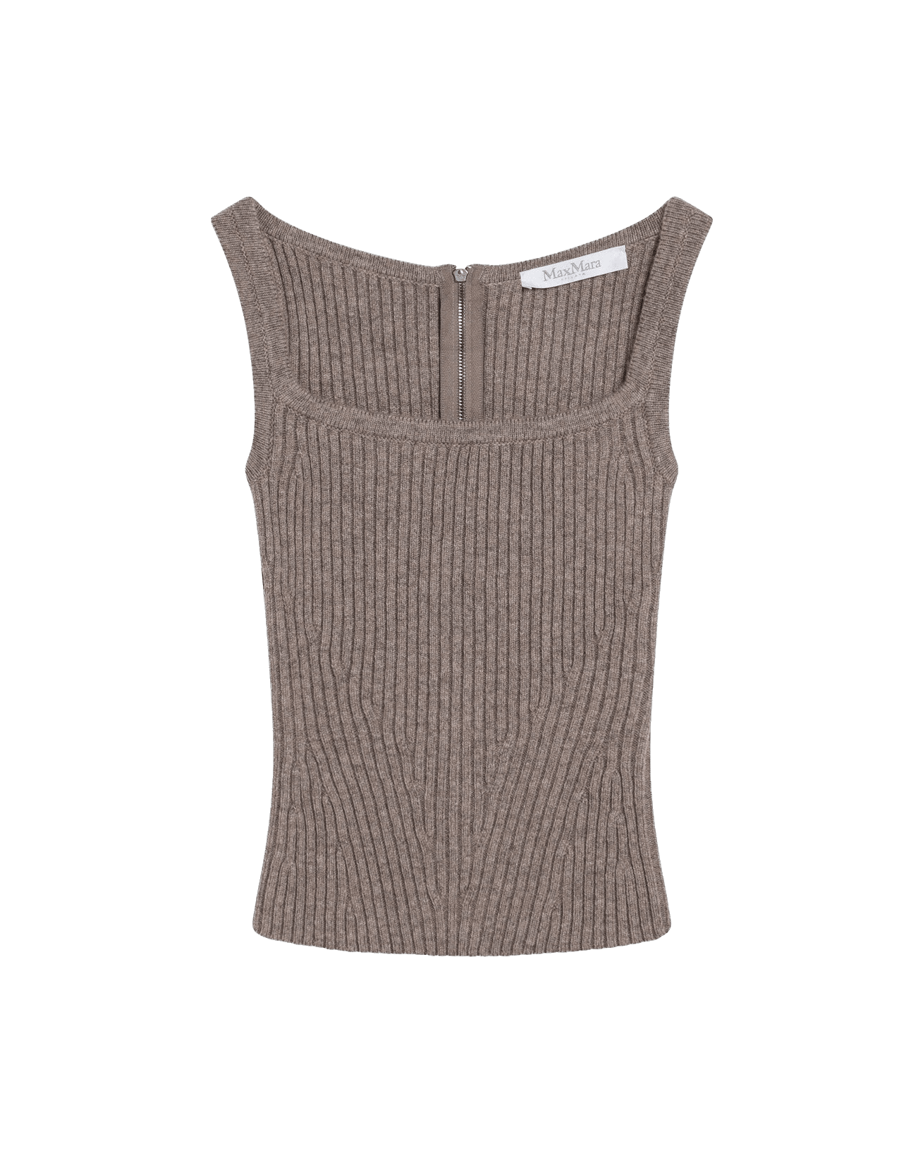 Max Mara Wool Hazelnut Colored Top in Cashmere Blend Glam Steals