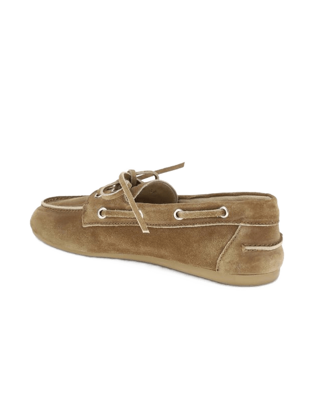 Miu Miu Beige Calf Leather Bos Taurus Slip On Loafers Glam Steals