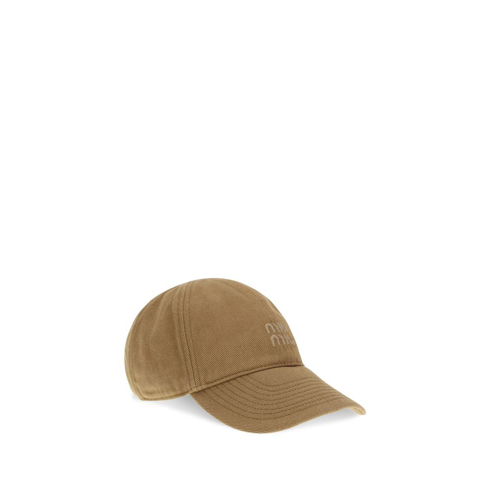 Miu Miu Beige Cotton Cap 