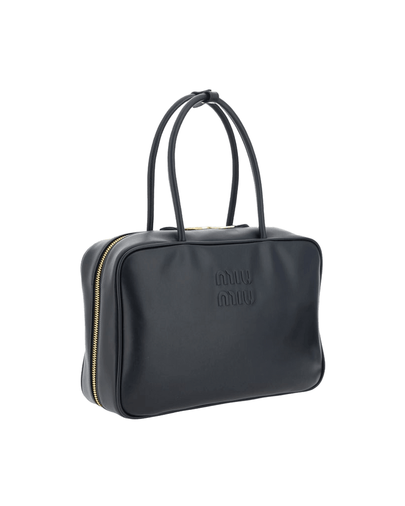 Miu Miu Black Calf Leather Bos Taurus Handbag Glam Steals