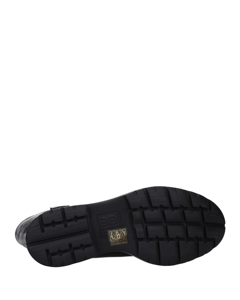 Miu Miu Black Leather Flat Boots 